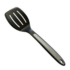 Calphalon Slotted Turner Spatula Black Grey‎ Nylon Flipper Kitchen Utensil